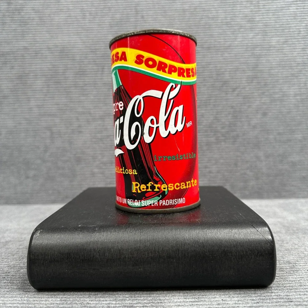 Vintage Coca-Cola Sorpresa‎ Watch Tin Spanish Siempre Coca-Cola Red Collectible